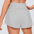 thumbnail image 4 of Wiyuqeen Womens Crossover High Waist Shorts Comfy Wide Leg Baggy Yoga Shorts Soft Trendny High Rise Running Athletic Shorts Under $10, 4 of 7
