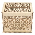 thumbnail image 2 of Caja para tarjetas de boda con candado y letrero para tarjetas, caja de madera para tarjetas de regalo, caja de dinero para recepción, aniversario de bodas, baby shower, cumple Decoración Hogareña Fugacal NO, 2 of 7