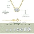 thumbnail image 5 of ALLORYA IGI Certified 0.75 Cttw Oval Lab Grown White Diamond Solitaire Bezel Set Pendant Necklace with 18 inch Gold Chain for Women in 10K Solid Yellow Gold, 5 of 6