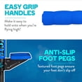 thumbnail image 2 of Flybar Jolt Pogo Stick for Kids, Perfect for Beginners w/ Foam-Covered Metal Frame, Handles & Padding, Non-Slip Foot Pads, Wide Tip, Outdoor Active Play Toy for Boys & Girls, Ages 6+, Blue Camo, 2 of 7