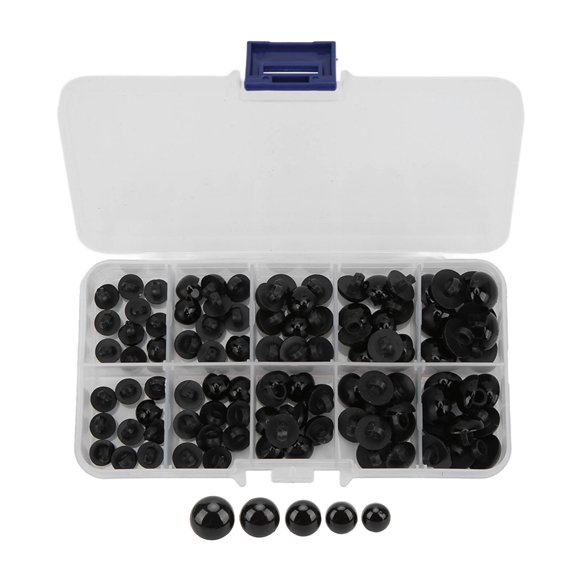 Safety Eyes100Pcs Safety Eyes Multi Black Doll Eyes Button Eyes World-Class Design
