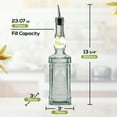 thumbnail image 5 of Couronne Co. Embossed Recycled Glass Cooking Oil Bottle with Pour Spout, Olive Oil Dispenser Bottle for Kitchen - Clear, 5 of 9