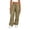 Khaki(Ladies Pants), variant on LUVDA Cargo Pants for Women High Waist Drawstring Wide Leg Joggers with Pockets and Adjustable Cuffs