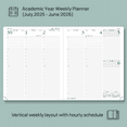 thumbnail image 3 of POPRUN Academic Planner 2025-2026, K7-8.5" x 10.5", Hard Cover, Daily Weekly and Monthly Appointment Book with Hourly Time Slots, 100 GSM, Light Pink, 3 of 7
