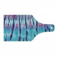 thumbnail image 1 of Ethnic Cutting Board, Close up of Vertical Gradient Tie Dye Effect Hippie Alter Life Retro Art Print, Decorative Tempered Glass Cutting and Serving Board, Wine Bottle Shape, Blue Pink, by Ambesonne, 1 of 1