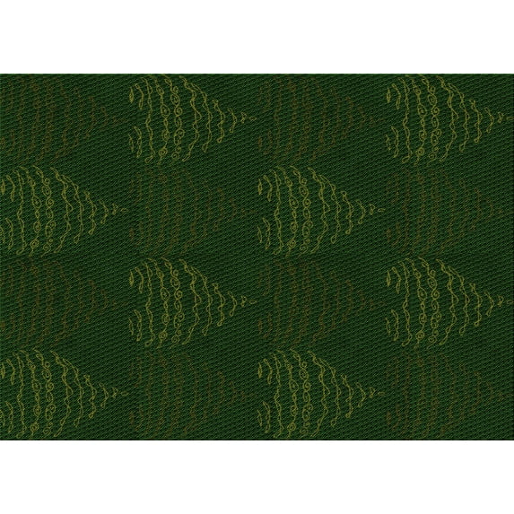 Ahgly Company Indoor Rectangle Patterned Deep Emerald Green Area Rugs, 7' x 10'