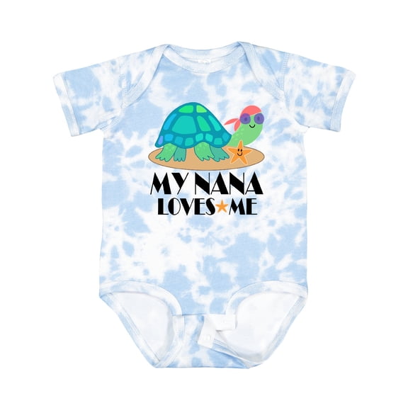Inktastic Nana Loves Me Turtle Grandchild Boys or Girls Baby Bodysuit