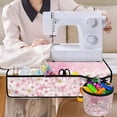 thumbnail image 4 of ZIATUBLE Cherry Blossom Sewing Machine Mat Reduce Vibration Sewing Machine Mat with Pockets Dustproof Sewing Machine Pad with Storage Pocket for Small Fabric Scraps Etc Foldable, 4 of 5