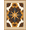 Brown Cream Tan, Pattern 6, variant on ODIKA 8'x10' Washable Area Rug Southwestern Stripe Spotted Boho Border Farmhouse Motif Refined Structured for Dining Room, Large Office, Lounge, Non-Slip Chair-Friendly Mat