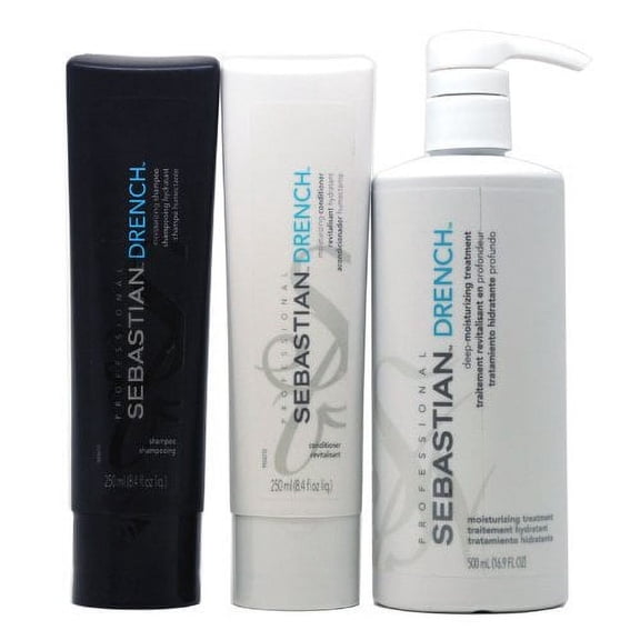 Sebastian Drench Moisturizing Shampoo & Conditioner 250 Ml   Treatment 500 Ml by sebastian