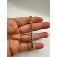 thumbnail image 3 of 4MM CZ Sapphire Tennis Bracelet,CZ Crystal Rainbow Golden 925 Sterling Silver Bracelet | Simple Elegant Everyday Layered Wedding, 3 of 3