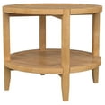 thumbnail image 4 of Camillo Round Solid Wood Side End Table Maple Brown, 4 of 8
