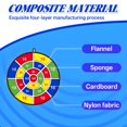 thumbnail image 3 of BESTSKY Dart Board,Dart Board for Kids with 12 Sticky Balls,Foldable Storage Dartboard,Multcolor, 3 of 7