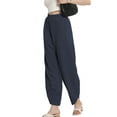thumbnail image 3 of MINTREUS Womens Baggy Wide Leg Harem Pants Casual Elastic Waisted Palazzo Pants with Pockets, 3 of 7