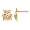 thumbnail image 1 of Boucles d'Oreilles en Or Jaune et Rose avec Charme Coccinelle, 1 of 4