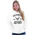 thumbnail image 4 of Us Air Force USAF Power Wings Logo Unisex Plus Fleece Graphic Hoodie Brisco Brands 5X, 4 of 5