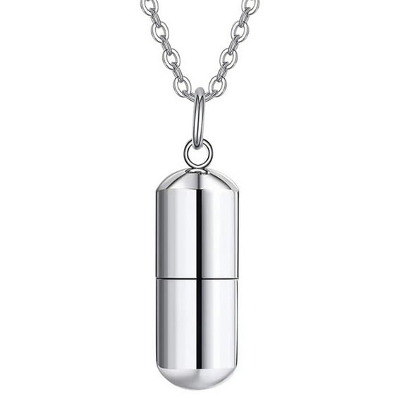 Memorial Necklace Ashes Container Locket Cremation Neck Jewelry for Ashes/Hair Elegant Locket Necklace for Women Men