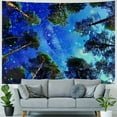 thumbnail image 4 of PRATYUS Trippy Forest Tapestry Wall Hanging Aesthetic Psychedelic Trees Nature Colorful Sky Stars Galaxy Ceiling Tapestry for Bedroom Teen Girls Cute Small Dorm Tapestries Room Wall Art Decor, 4 of 6