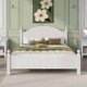 thumbnail image 1 of Platform Bed with Headboard and Footboard,Traditional Concise Style Solid Wood Bedframe/No Box Spring Needed/Easy Assembly My Lux Decor Round, 1 of 6
