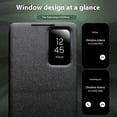 thumbnail image 4 of For Samsung Galaxy S25 Ultra Case View Window Genuine Cow Leather Flip Phone Cover, 4 of 5
