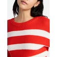 thumbnail image 4 of No Boundaries Drop Shoulder Crewneck Pullover Top and Shorts Set, 2-Piece, Women's XXS-XXL, 4 of 5