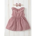 thumbnail image 4 of Toddler Baby Girls Clothes Baby Girls Summer Dress 18-24 Months Girls Sleeveless Dress Plaid Dress Red, 4 of 7