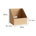 thumbnail image 1 of Premium Genuine Leather Paper Foldable Storage Cabinet with Multi-Layer Design - Simple Book-Stand Style A4 Document Organizer for Office & Home Use, Large Size in Natural Wood Tone, 1 of 6