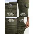 thumbnail image 5 of X RAY Men's Stretch Cargo Pants, Casual Flex Hiking Multi-Pocket Tactical Work Slim Fit Cargo Pants for Men, Olive, 42X32, 5 of 6