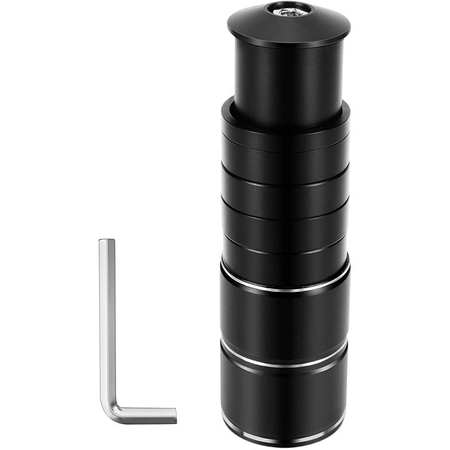 MTB Stem Riser Vástago de bicicleta de 28,6 mm, aleación de aluminio Manillar Elevador de horquilla Extensor de extensión MTB Extensor de bicicleta Elevador para bicicleta de carretera BMX (138 mm) TUNC Sencillez