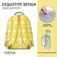 thumbnail image 5 of Yellow Lemon Students Backpack Cute Summer Fruit School Bag with Bright Fresh Flowers Design, Durable and Comfortable, 5 of 6