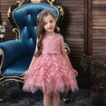thumbnail image 4 of Toddler Baby Girls Bowknot Tulle Tutu Dress Sleeveless Sequins Flower Wedding Pageant Dress Party Dresses 0-5Years, 4 of 7