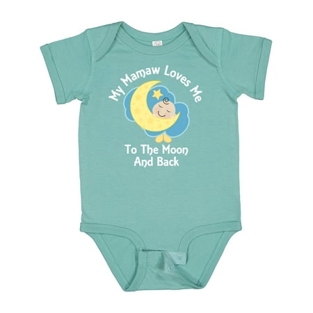 

Inktastic Mamaw Grandma Loves Me Girls Boys Gift Baby Boy or Baby Girl Bodysuit
