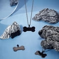 thumbnail image 3 of 4Pcs 304 Stainless Steel Pendants Bone Electrophoresis Black 22x40x1mm Hole: 3x6mm, 3 of 7