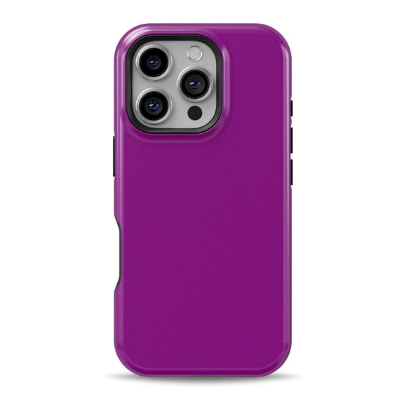 DesignSkinz Scratch-Resistant Hard Slim Case Compatible with iPhone 16 (Compatible with MagSafe) - Solid Dark Purple