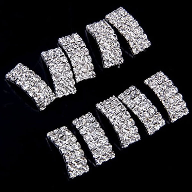 LOLIPPYY 10Pcs Rhinestone Belt Buckle Bow Shaped Assorted  display picture 3