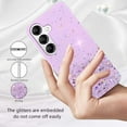 thumbnail image 5 of Phone Case for Samsung Galaxy S23 FE Case Clear Glitter Sparkle Pink Samsung S23 FE Case Silicone Transparent Shockproof Soft Cover Thin (Purple), 5 of 14