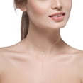 thumbnail image 4 of 14K Gold and Diamond V Lariat Fashion Necklace, 4 of 4