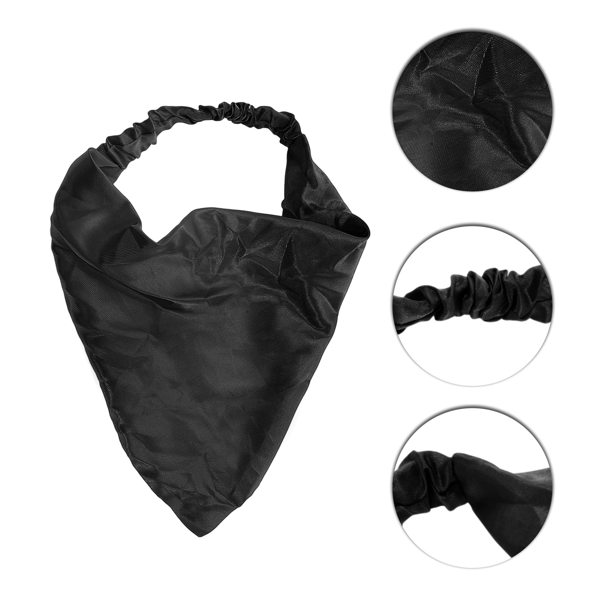 Unique Bargains 1pc Fashion Satin Headwrap for Everyday Use Black