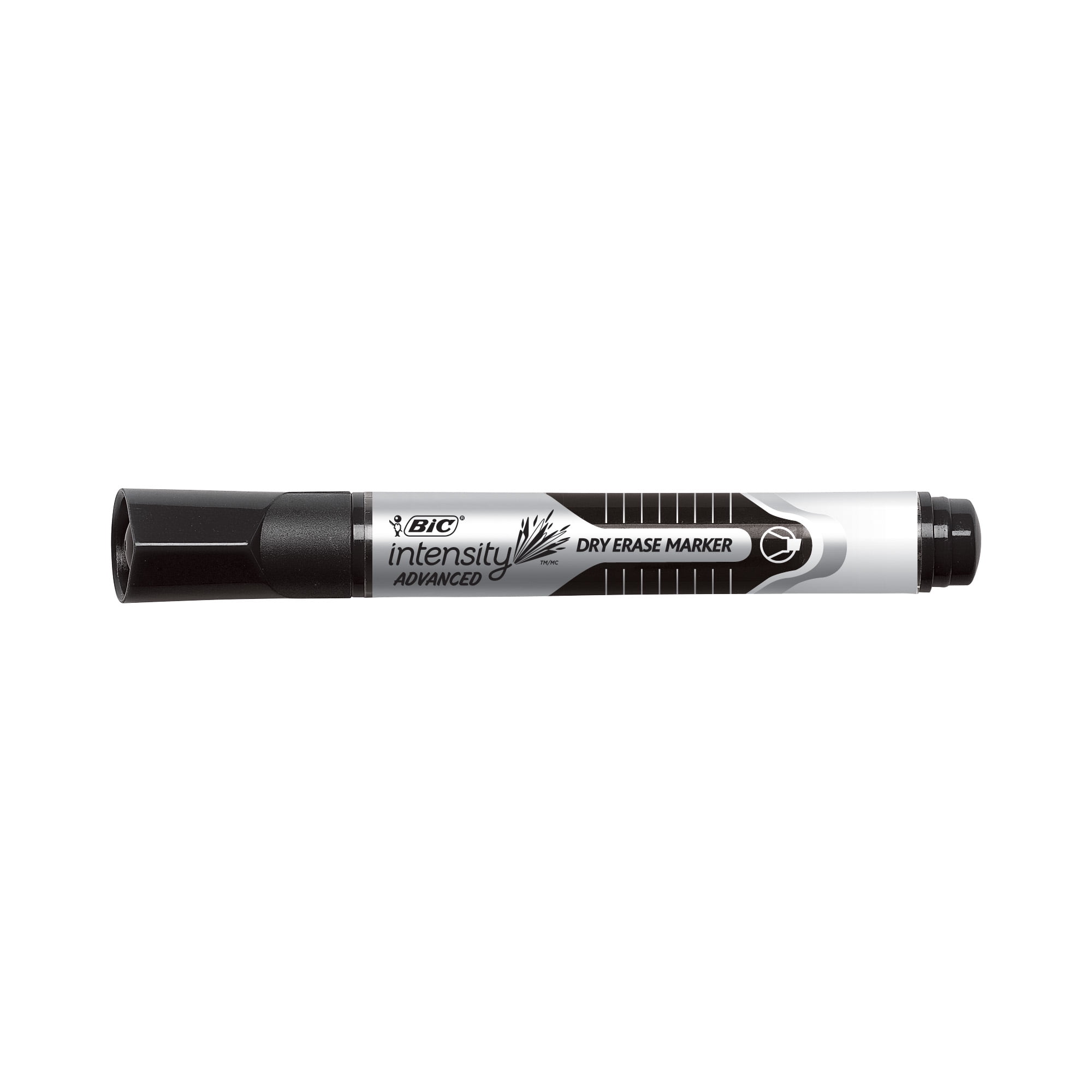BIC Intensity Advanced Dry Erase Low Odor Marker, Tank, Chisel Tip, Assorted Colors, Set of 12