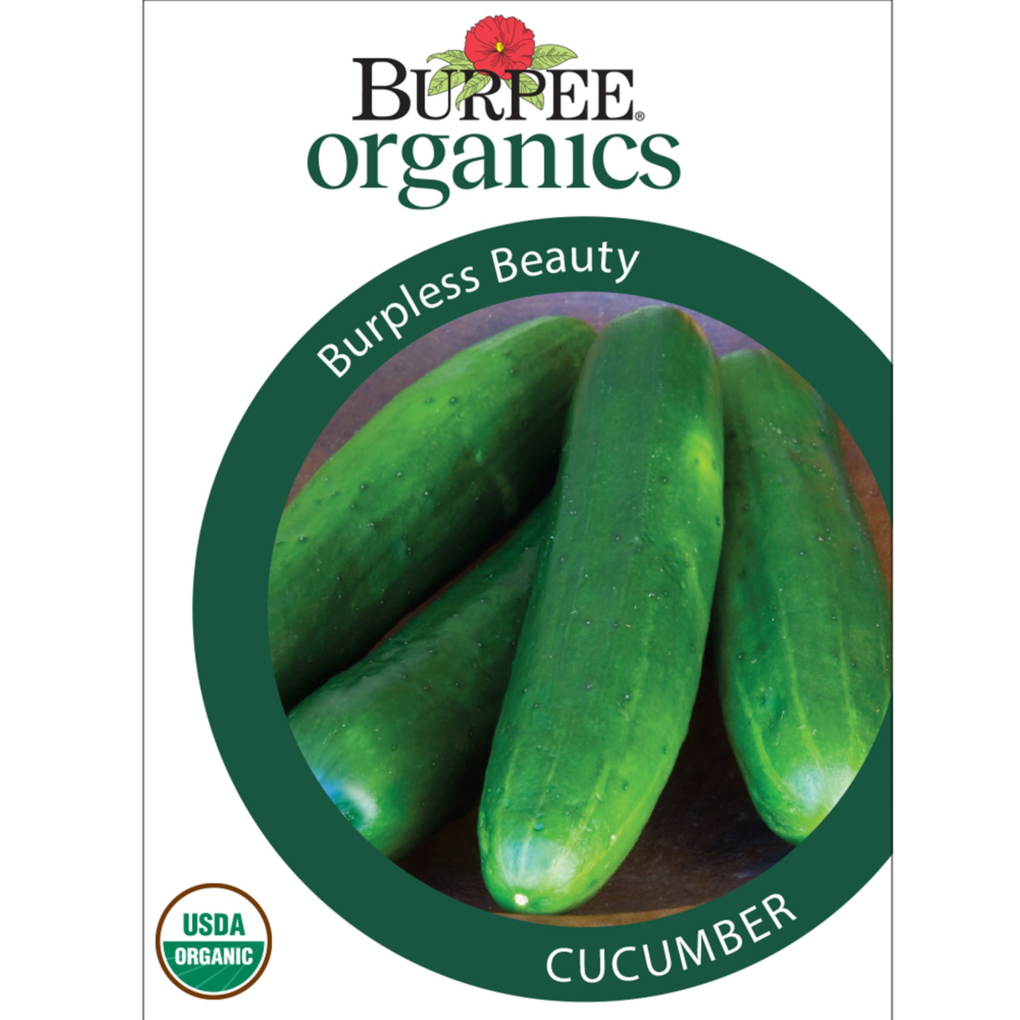 Burpee Organic Burpless Beauty Cucumber Vegetable Seed, 1Pack