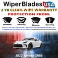thumbnail image 2 of 2022 Toyota GR86 Beam Wiper Blades Wipers w/2yr Warranty (Set of 2) (WiperBladesUSA), 2 of 5