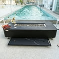 thumbnail image 6 of Elementi Plus Valencia Propane Fire Pit for Outside Outdoor Fire Pit Table Smokeless Firepit Concrete Marble Rectangular Fire Table Patio Heater Fireplace 60000 BTUs - Bulgaria Black, 62 x 30 Inches, 6 of 12