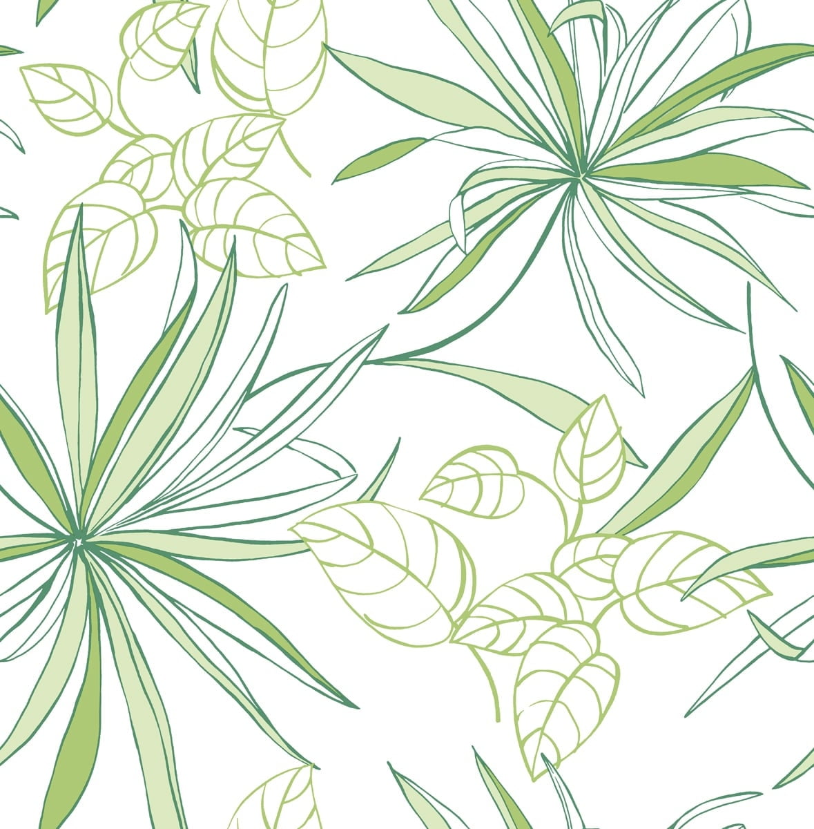 NextWall Spider Plants Peel and Stick Wallpaper - Walmart.com - Walmart.com