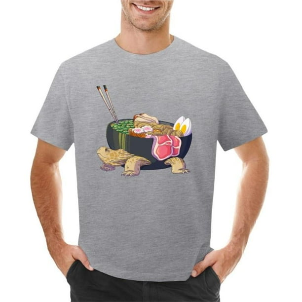 Camiseta de marca para hombre, camiseta de tortuga ramen, camiseta lisa para hombre, camisetas de talla grande, camisetas de algodón para hombre, camiseta de moda