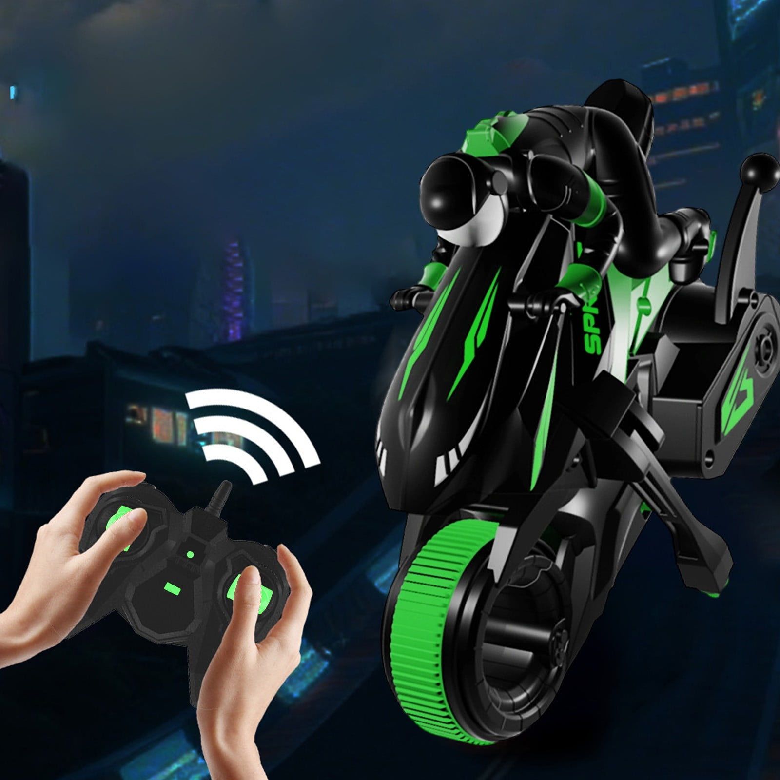 Meggemo Gift Remote Control Stunt Motorcycle - High-Speed Drift & Spinning RC Racing Car, Dynamic Outdoor & Home Play, Exciting Leisure Gift