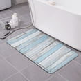 thumbnail image 2 of SPXUBZ Blue White Wood Plank Pattern Non Slip Kitchen Mats Bathroom Rugs Floor Mats for Floor 24x16 inch, 2 of 5