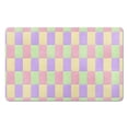 thumbnail image 1 of Machine-Washable Long Bath Mat - Checkered Bathroom Runner Rug, 20x32 inches, Non-Slip, Soft Microfiber, Water-Absorbent., 1 of 5