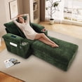 thumbnail image 7 of 53.8" D Oversized Chair and Ottoman Set, Modern Chenille Fabric with Storage, USB Ports & Cup Holders, Green, 7 of 7