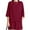 06-Wine Red, variant on MINTREUS Women's Mock Neck Lounge Set 3/4 Sleeve Tops and Elastic Waist Shorts Cozy Loungewear Sweatsuit with Pockets