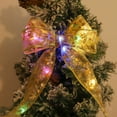 thumbnail image 2 of Cheapark 32ft Christmas Tree String Lights - 100 LEDs Copper Wire with Ribbon Bows, Battery-Powered Warm Light for Parties Weddings Holidays Christmas Tree Decor, 2 of 6